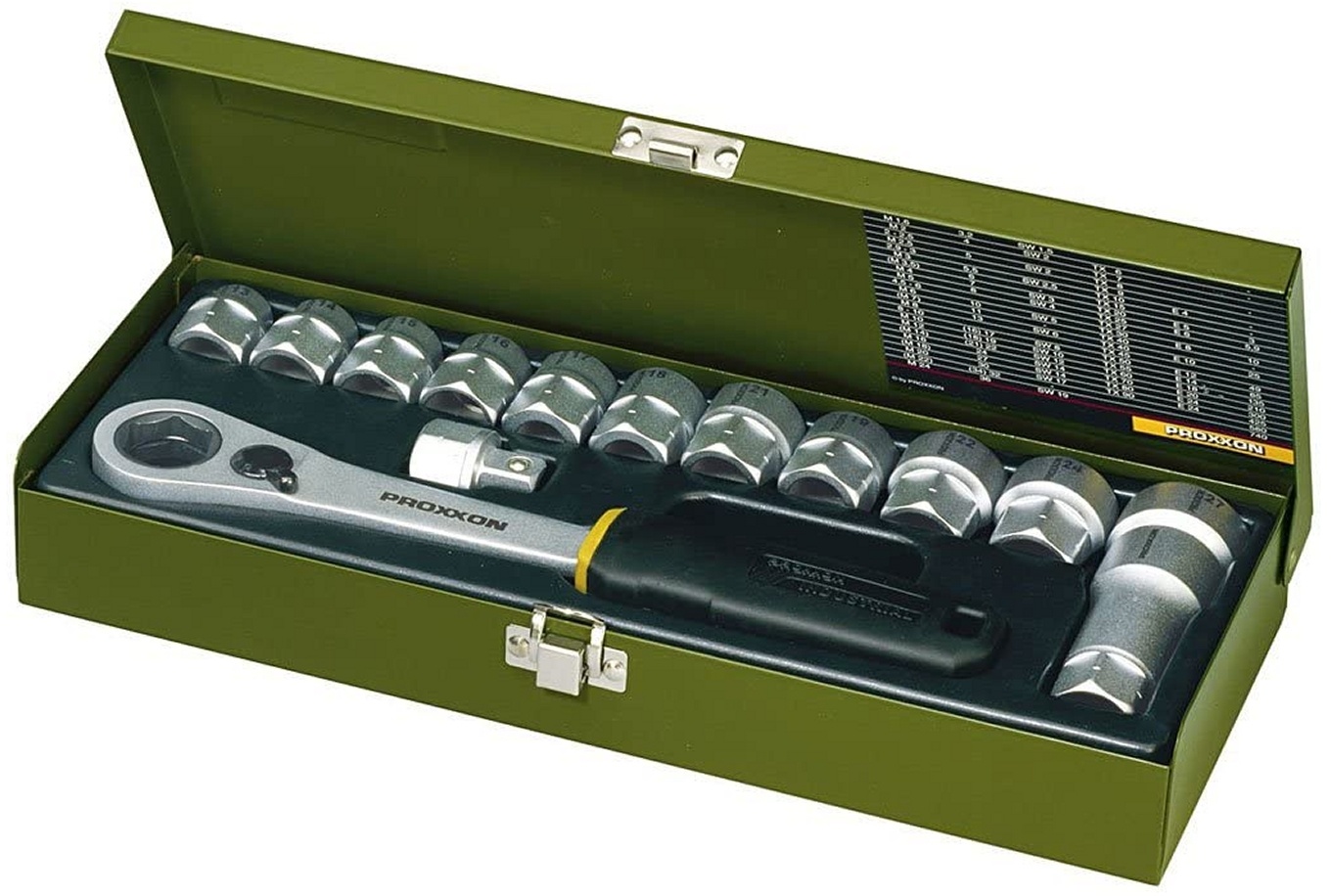 PROXXON 23604 Werkstatt Spezialsatz 13-27mm mit offener Ratsche 14 teilig