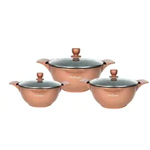 COFI 1453 Kochtopfset 6-tlg. 20 cm rund + 24 cm rund + 28 cm rund