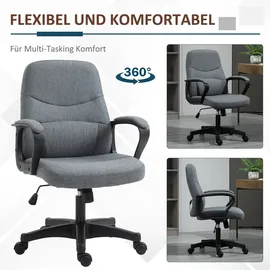 Vinsetto Chefsessel Polyester mit Massagefunktion grau