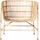 House Doctor Sessel Cuun Rattan 70 x 70 x 65 cm Braun mit Kissen