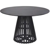 Beliani Säulentisch Ø 120 cm schwarz