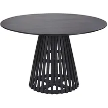 Beliani Säulentisch Ø 120 cm schwarz