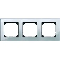 Merten M-PLAN Echtglasrahmen 3fach, diamantsilber