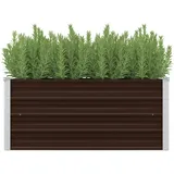vidaXL Garten-Hochbeet Braun 100 x 40 x 45 cm Verzinkter Stahl