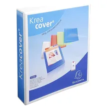 Exacompta 10x Ringbuch KreaCover DIN A4 Maxi Weiß ideal für Schule und Büro Ringhefter Ringordner Ringbuchordner