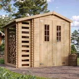 TIMBELA Gartenhaus 2,72 x 2,06 m Beige