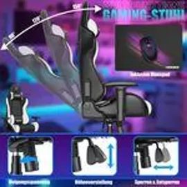 Kesser Gamingstuhl Ergonomisch Schwarz/Weiß
