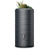 GARANTIA Nordic 2in1 Regenspeicher 300 l graphitgrau inkl. Auslaufhahn + Fallrohranschlüss