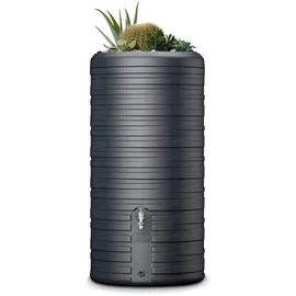 GARANTIA Nordic 2in1 Regenspeicher 300 l graphitgrau inkl. Auslaufhahn + Fallrohranschlüss