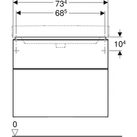 Geberit Smyle Square Waschtischunterschrank 2 Schubladen