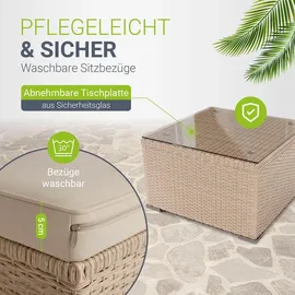 Juskys Punta Cana M Lounge-Set creme/sand