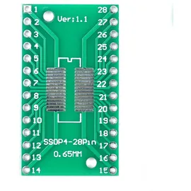 BerryBase BB SOP28 / Entwicklerboards / SMD Breakout Adapter, SOP28 / SSOP28 / TSSOP2