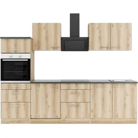 OPTIFIT Küchenzeile Livorno 270 cm Wildeiche Nachbildung