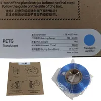 ULROAD 2 Rollen PETG Filament Translucent DURCHSICHTIG blau Hellblau