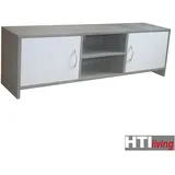 Hti-Living Thekla Lowboard 120 x 30 x 37,5 cm Beton/Weiß Spanplatte