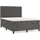 vidaXL Boxspringbett mit Matratze Dunkelgrau 140x200 cm Samt