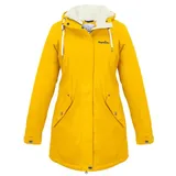Regenliebe Winterjacke Friesennerz Regenparka mit Teddyfleece gefüttert gelb 36