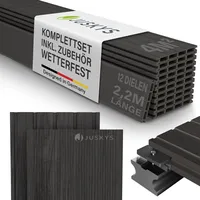 Juskys Terrassendiele 220 cm grau