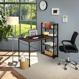 Tectake Schreibtisch Hershey Dunkelbraun