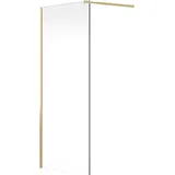 vente-unique Duschwand Duschtür 140 x 200 cm Gold