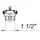Dallmer Stopfenventil 014 Ventilkelch d. 70mm mit Dreieckbügel 1 1/2" 100207
