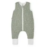 Ehrenkind Ehrenkind® Baby Sommerschlafsack mit Füßen Musselin | aus weicher OEKO-TEX zertifizierter Bio-Baumwolle | Sommer Baby Schlafsack 1 TOG Gr. 70 Farbe Jade Tropfen