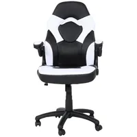 Mendler HWC-K13 Gaming-Stuhl schwarz-weiß