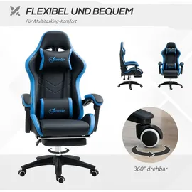 Vinsetto Gaming Stuhl Schwarz Blau