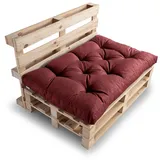 FAVRE Palettenkissen Palettenkissen Palettenauflagen PPI (Sitzkissen) rot 60 cm x 120 cm