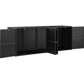 vidaXL Gartenschrank 198 x 55,5 x 80 cm Grau