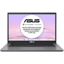 Asus Chromebook Plus CX34 Laptop | 14" Full-HD 16:9 IPS Display | Intel Core i3-1215U | 8 GB RAM 128GB UFS | Intel UHD Graphics | ChromeOS | QWERTZ Tastatur | Rocky Grey