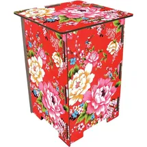 Werkhaus Photohocker Blumen 30 x 42 x 30 cm Rot/Mehrfarbig