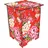 Werkhaus Photohocker Blumen 30 x 42 x 30 cm Rot/Mehrfarbig