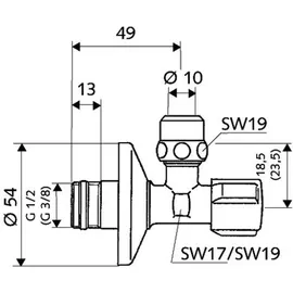Schell Eckventil COMFORT 1/2"