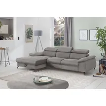 Cotta Ecksofa Kitty L-Form, B: 242 cm, mit Kopfteilverstellung, optional Bettfunktion & Bettkasten grau