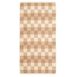 CAWÖ Natural Karo Duschtuch - Natur-Caramel - 80x150 cm