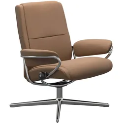 Stressless Sessel | Paris Cross Base Batick Latte Poliertes Aluminium Niedriger Rücken