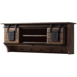 MASSIVMOEBEL24.DE Wandgarderobe Mango 115 x 30 x 45 cm Braun
