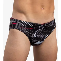 Badehose Slip Herren Wasserball - Shark schwarz M