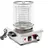 Wiltec Hot Dog Gerät 450 W aus Edelstahl, 260 x 290 x 380 mm, Wurstkocher Würstchenwärmer Hot Dog Maker Eierkocher Dämpfer