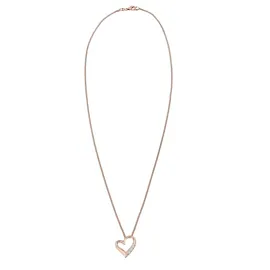 Elli DIAMONDS Halskette Damen Herz Anhänger mit Diamant 0,045 ct. 925 Sterling Silber Rosé vergoldet