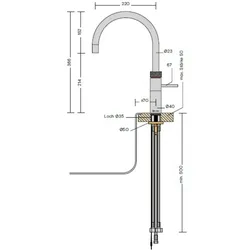 Quooker Fusion Round Edelstahl & COMBI Reservoire & sprudelndes Wasser CUBE