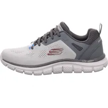 SKECHERS Track Broader Sneaker, Grauer Netzstoff, PU-Rand, anthrazit, 48.5 EU