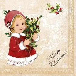 Mank Serviette Tissue Wiebke, 33 x 33 cm, 100 Stück - Weihnachten Merry Christmas