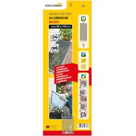 Schellenberg 50361 Lichtschachtabdeckung aus Alugewebe inkl. Befestigungsmaterial, Sauberer Lichtschacht Aktion zur Kellerschachtabdeckung - 50 x 110 cm kürzbar, Aluminium