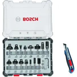 Bosch Fräser-Set, 15-teilig, inklusive gratis Cuttermesser