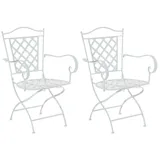 CLP Gartenstuhl Adara 56 x 56 x 93 cm weiß 2 St.