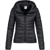 Only Damen Steppjacke ONLTAHOE HOOD JACKET Schwarz