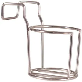 Mr. Deko Glas- / Becherhalter für Strandkorb 1-tlg. Edelstahl silber