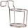 Mr. Deko Glas- / Becherhalter für Strandkorb 1-tlg. Edelstahl silber